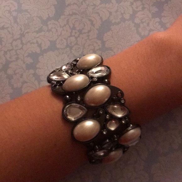 Pearl and diamond bracelet - Picture 3 of 3